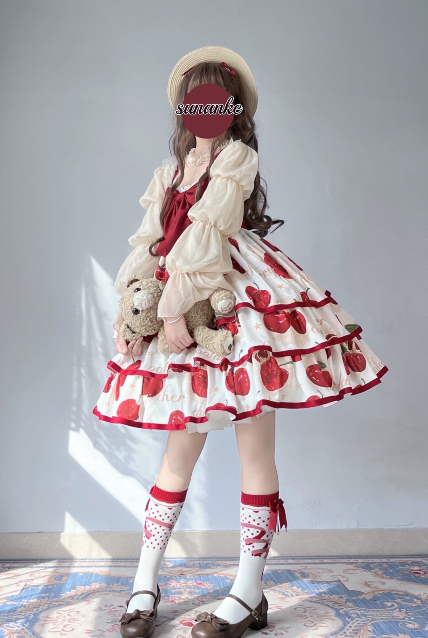 JSK♥ Ready to Ship♥Cherry Crown♥ Sweet Lolita Dress JSK
