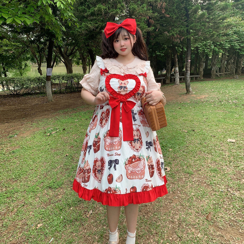 JSK Dress♥Ready to Ship♥ Apple Teddy ♥Sweet Lolita Dress