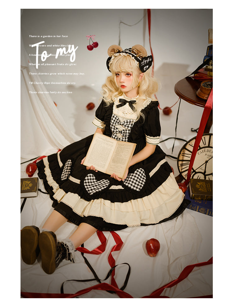 OP ♥Ready to Ship♥ To My Little Cherry ♥ Sweet Lolita Long Sleeve Dress