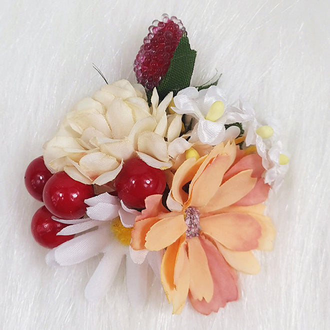 Lolita Straw Yellow Hair Accessories Cute Headbands Brooch Bracelets