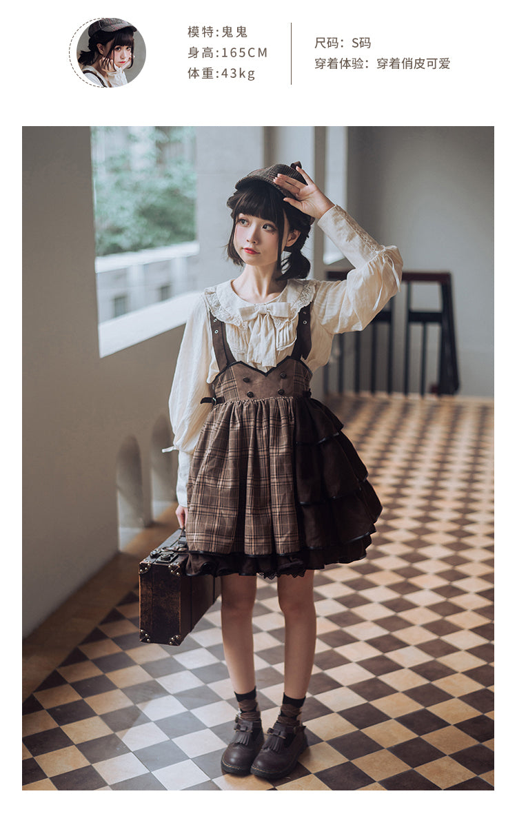 SK♥ Ready to Ship♥Vanilla Latte Little Detective♥ Classic Lolita Dress