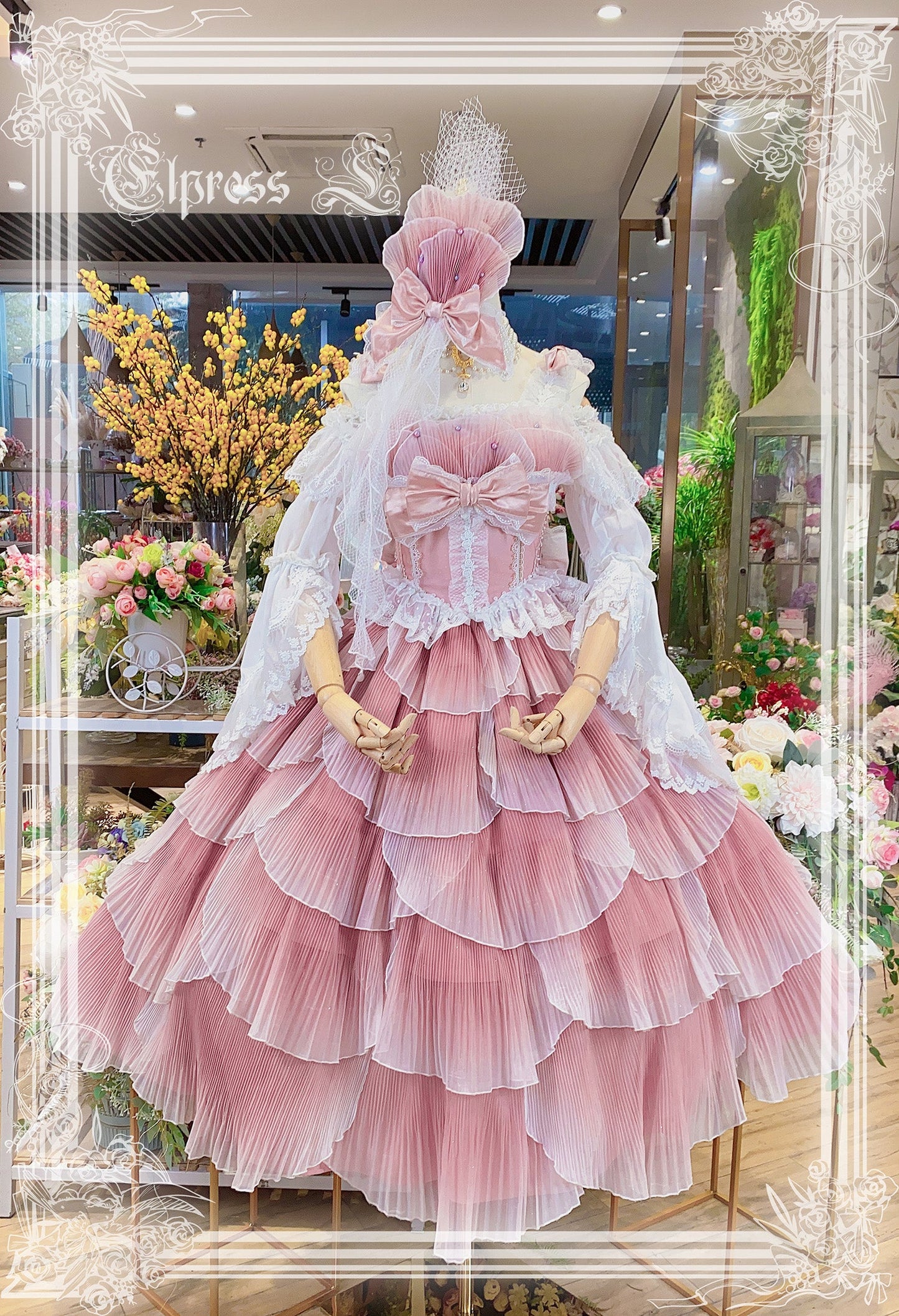 JSK Set♥Ready to Ship♥Fish Scale♥Elegant Hime Lolita Dress