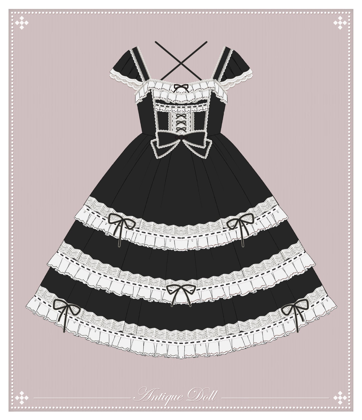 JSK Dress♥Ready to Ship♥ Antique Doll ♥Lolita Dress