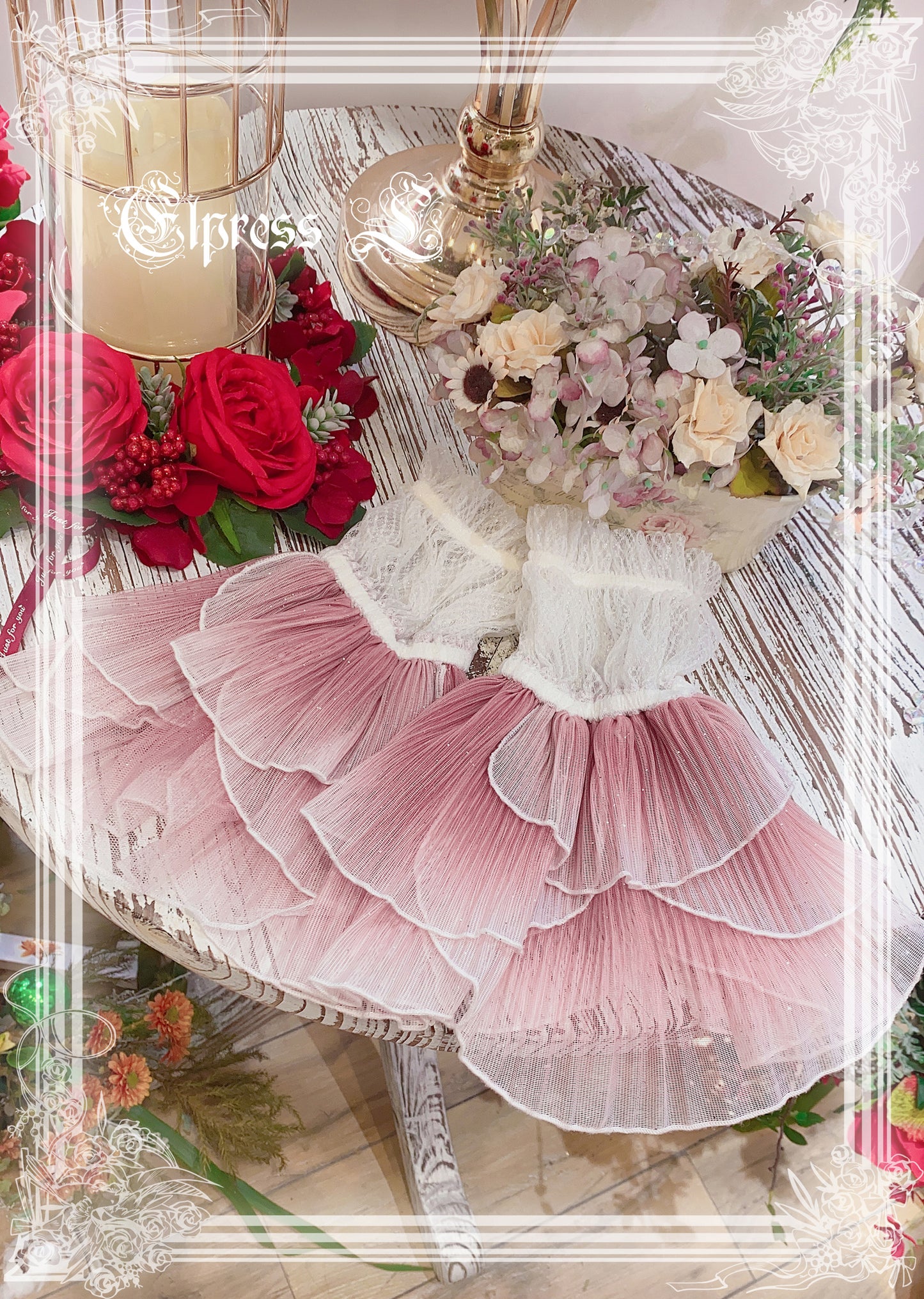 JSK Set♥Ready to Ship♥Fish Scale♥Elegant Hime Lolita Dress