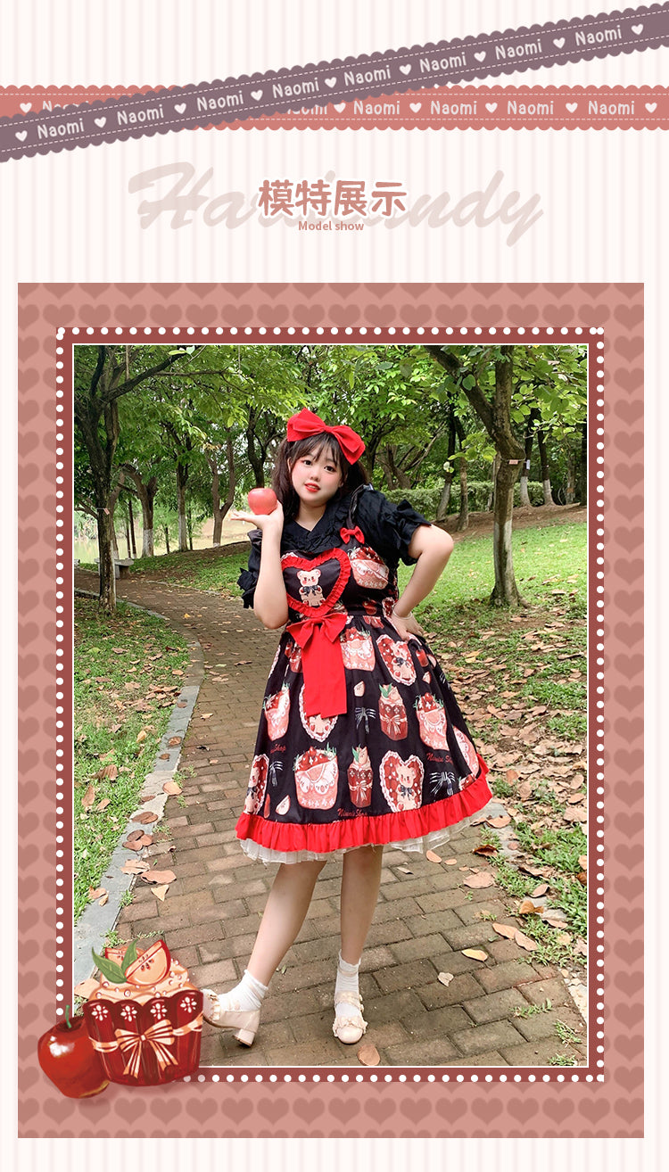 JSK Dress♥Ready to Ship♥ Apple Teddy ♥Sweet Lolita Dress