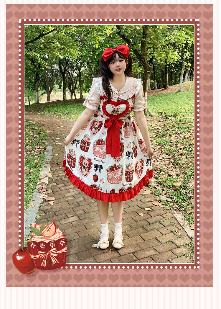 JSK Dress♥Ready to Ship♥ Apple Teddy ♥Sweet Lolita Dress