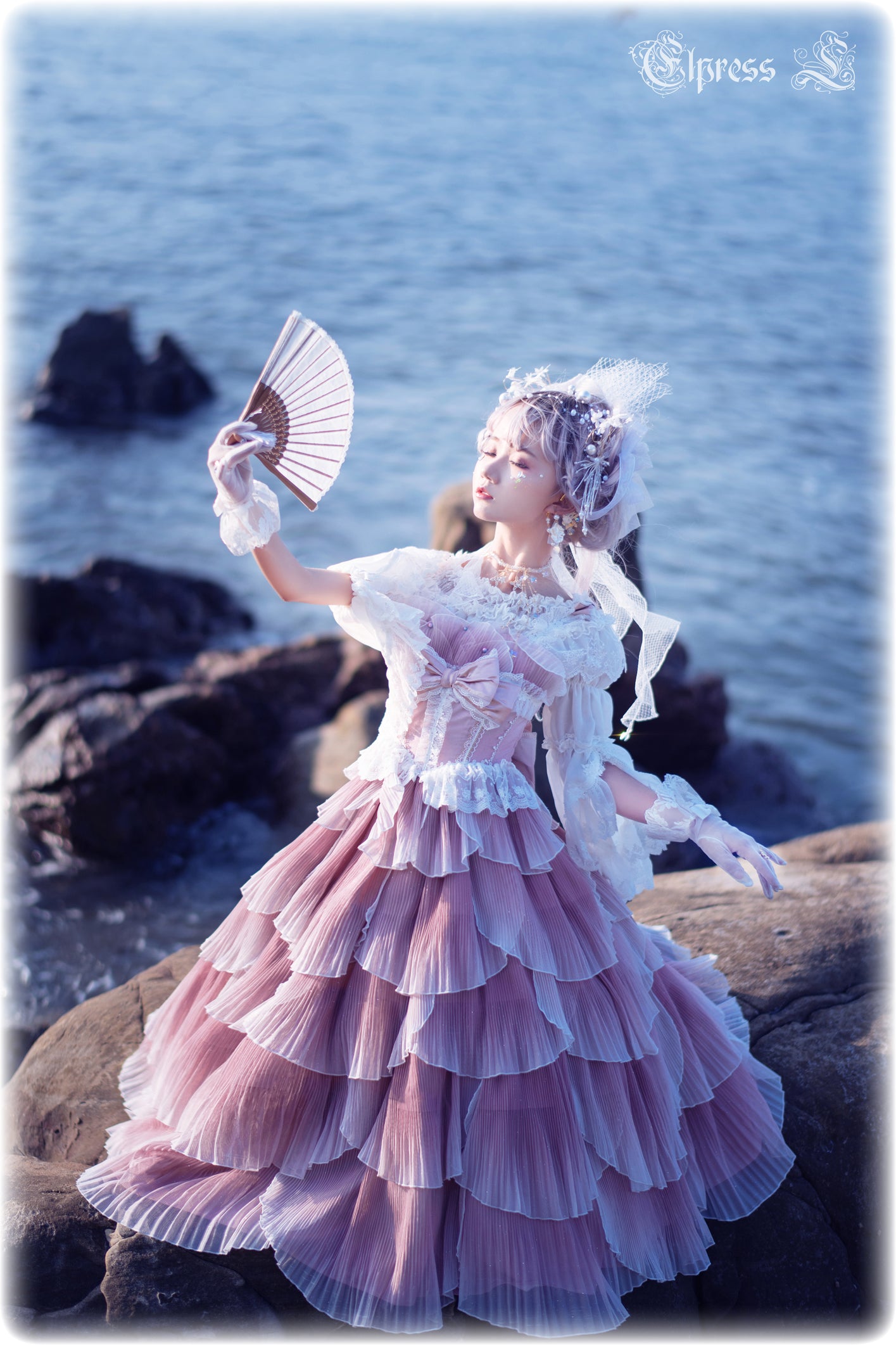 JSK Set♥Ready to Ship♥Fish Scale♥Elegant Hime Lolita Dress
