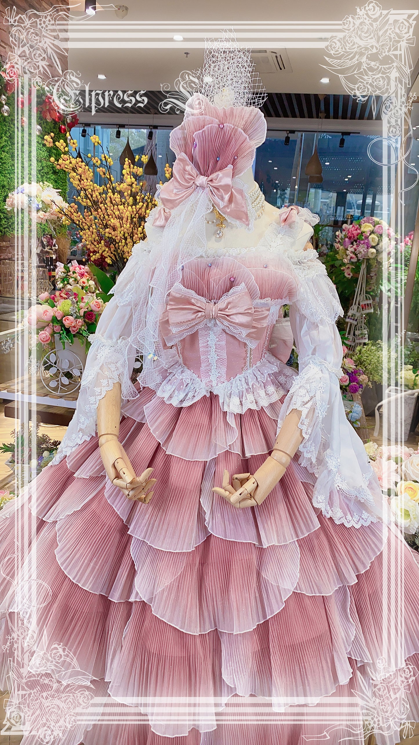JSK Set♥Ready to Ship♥Fish Scale♥Elegant Hime Lolita Dress