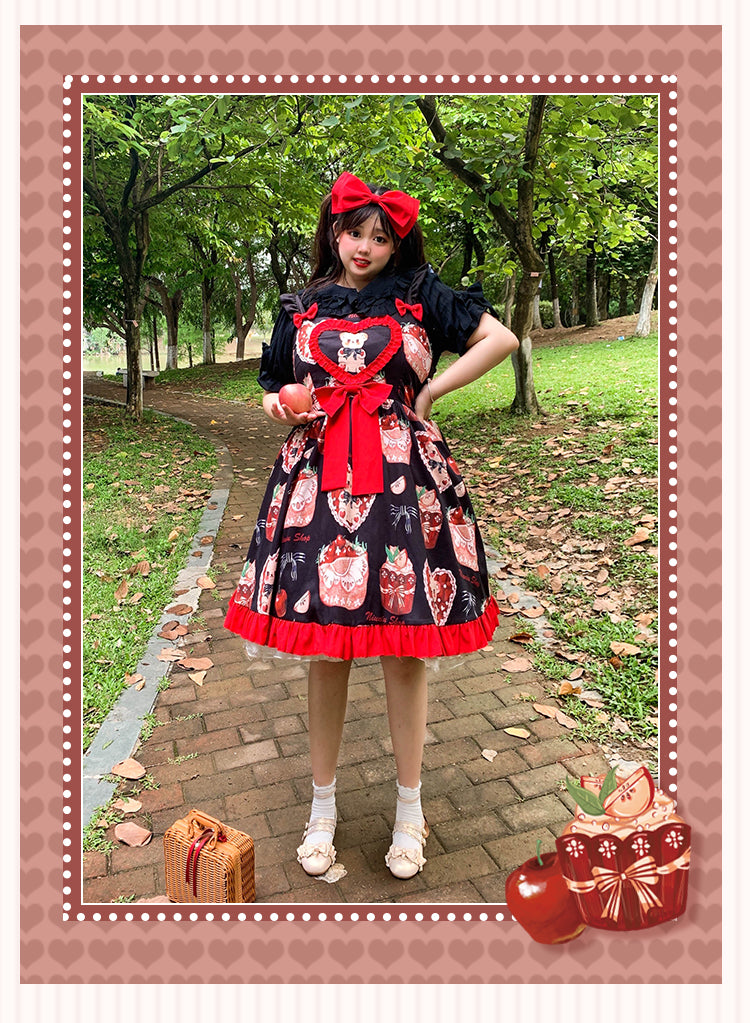 JSK Dress♥Ready to Ship♥ Apple Teddy ♥Sweet Lolita Dress