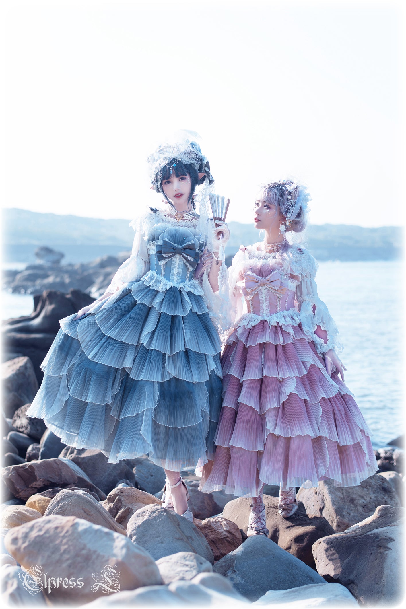 JSK Set♥Ready to Ship♥Fish Scale♥Elegant Hime Lolita Dress