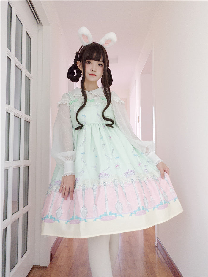 JSK♥ Ready to Ship♥Silver Cutlery♥ Sweet Lolita Dress JSK