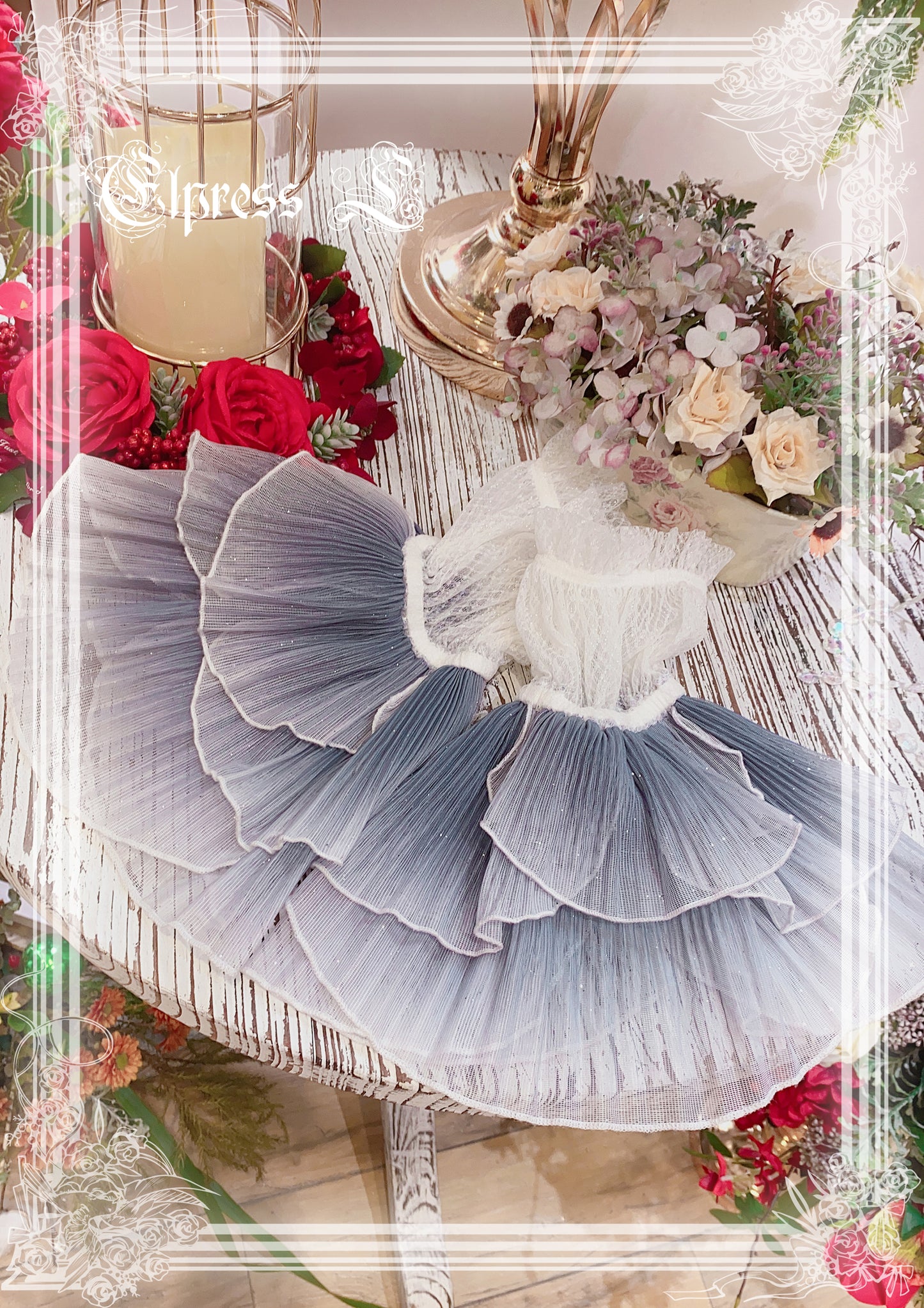 JSK Set♥Ready to Ship♥Fish Scale♥Elegant Hime Lolita Dress