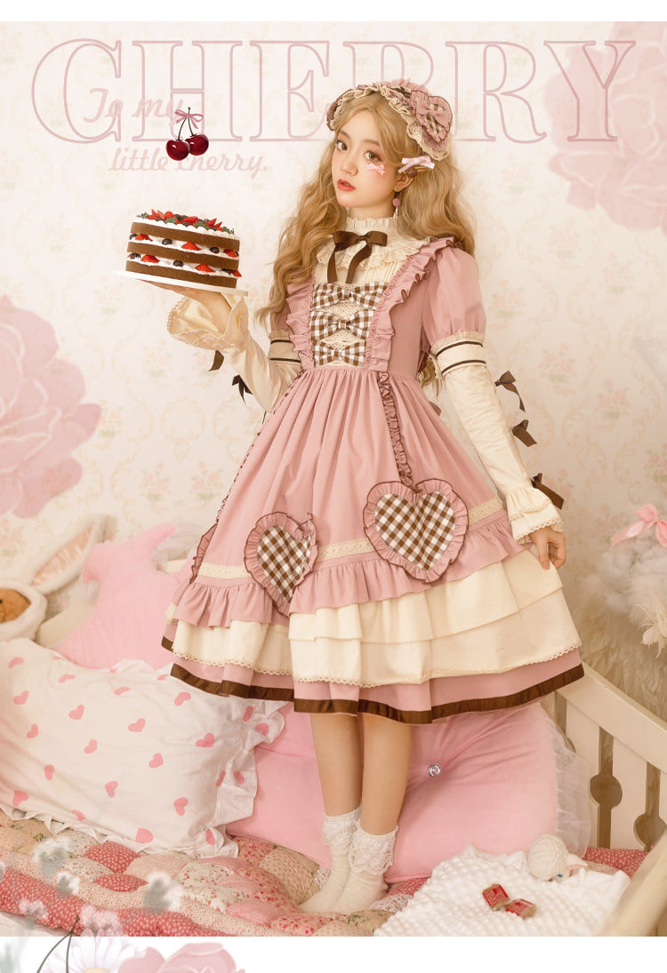 OP ♥Ready to Ship♥  To My Little Cherry ♥  Sweet Lolita Long Sleeve Dress