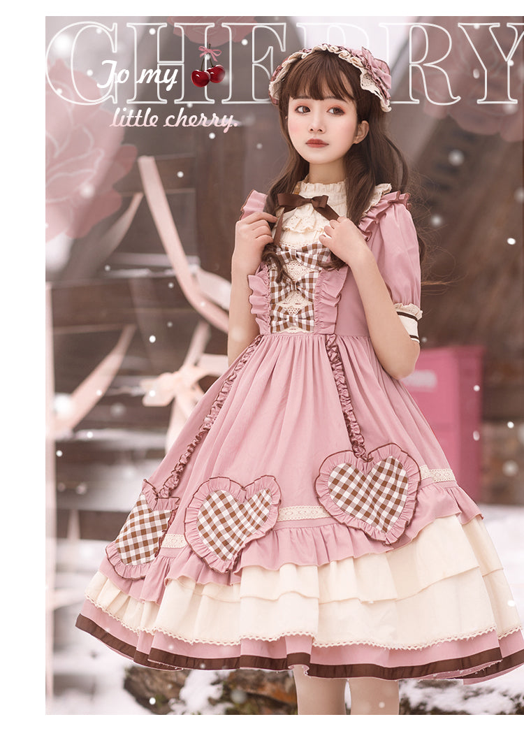 OP ♥Ready to Ship♥ To My Little Cherry ♥ Sweet Lolita Long Sleeve Dress