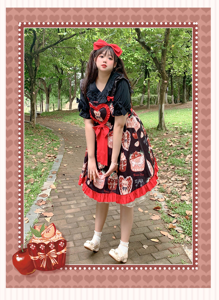 JSK Dress♥Ready to Ship♥ Apple Teddy ♥Sweet Lolita Dress