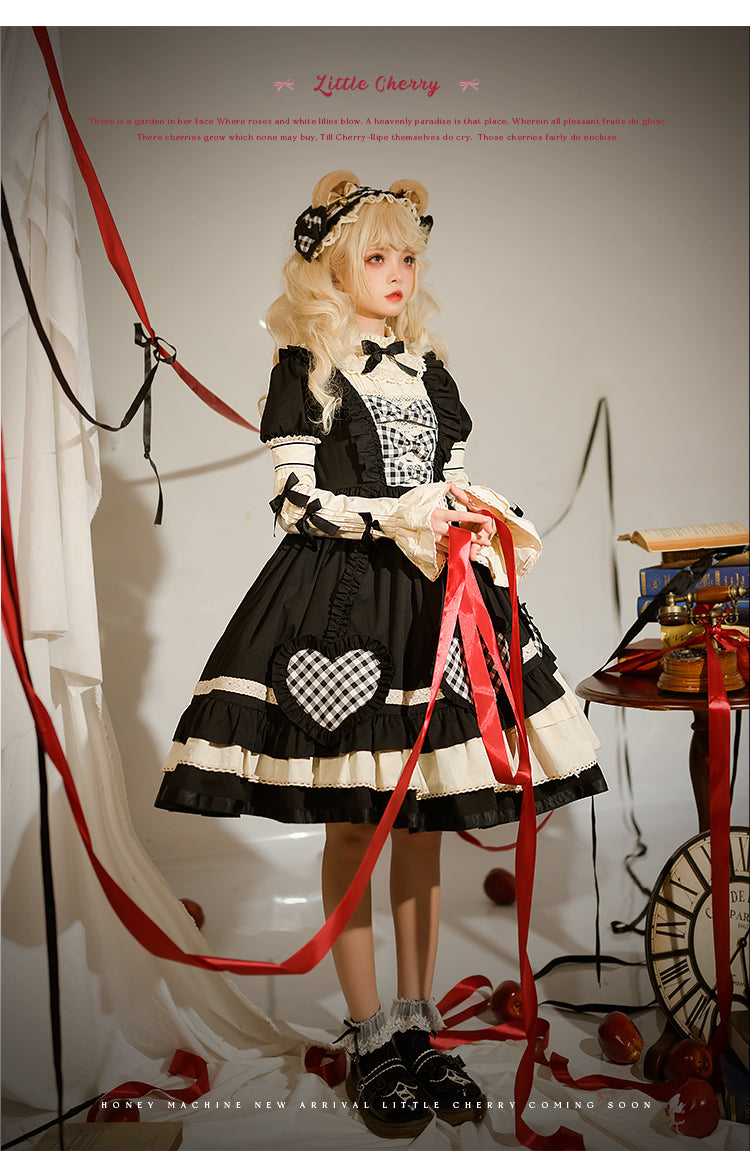 OP ♥Ready to Ship♥  To My Little Cherry ♥  Sweet Lolita Long Sleeve Dress