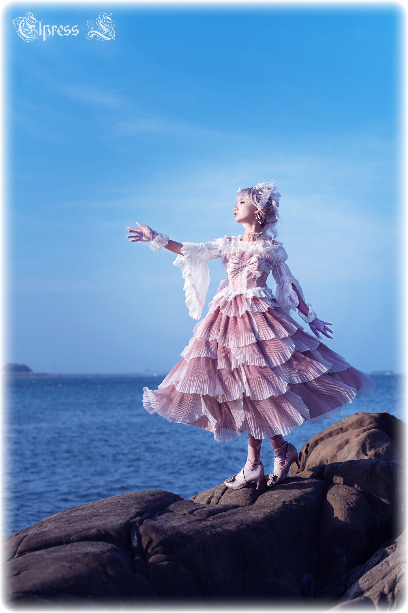 JSK Set♥Ready to Ship♥Fish Scale♥Elegant Hime Lolita Dress