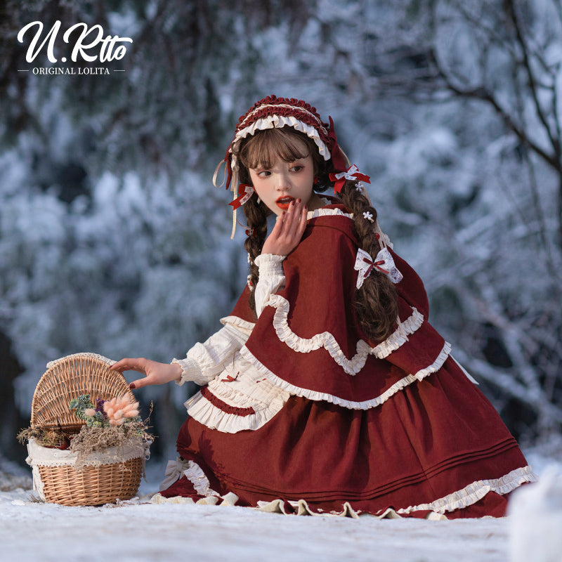 JSK & Cape♥ Ready to Ship♥Little Red Riding Hood ♥ Sweet Lolita dress