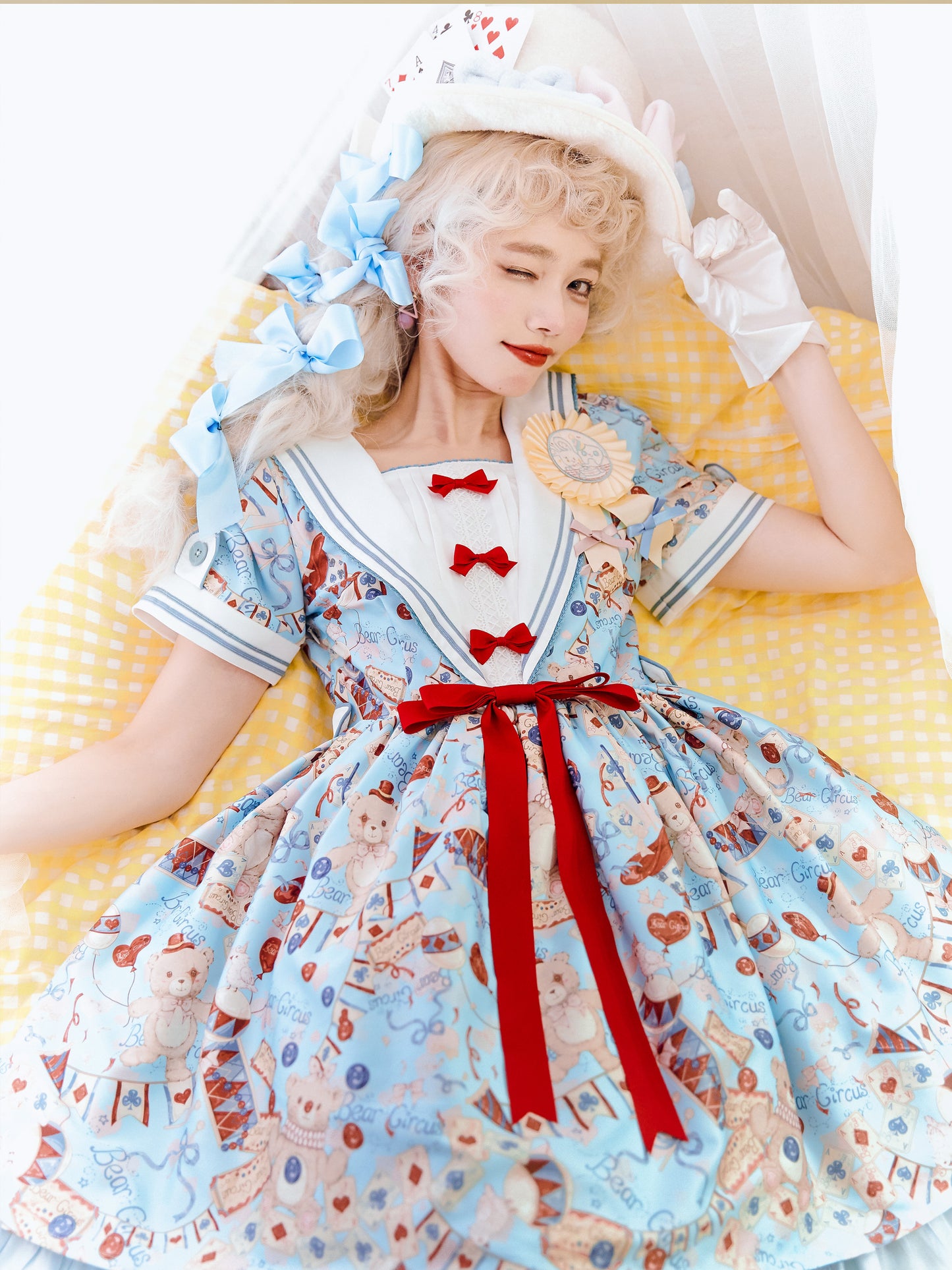 OP♥Ready to Ship♥Bear Circus♥Sweet Lolita Dress