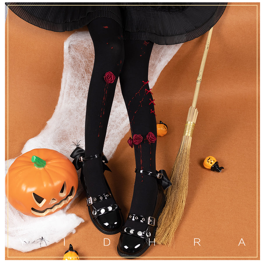 Zombie Bride Lolita Tights By Yidhra