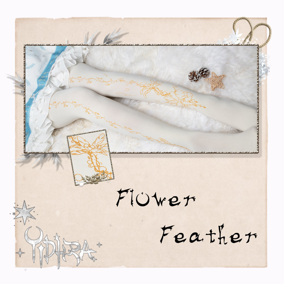 Flower Feather Tights By Yidhra
