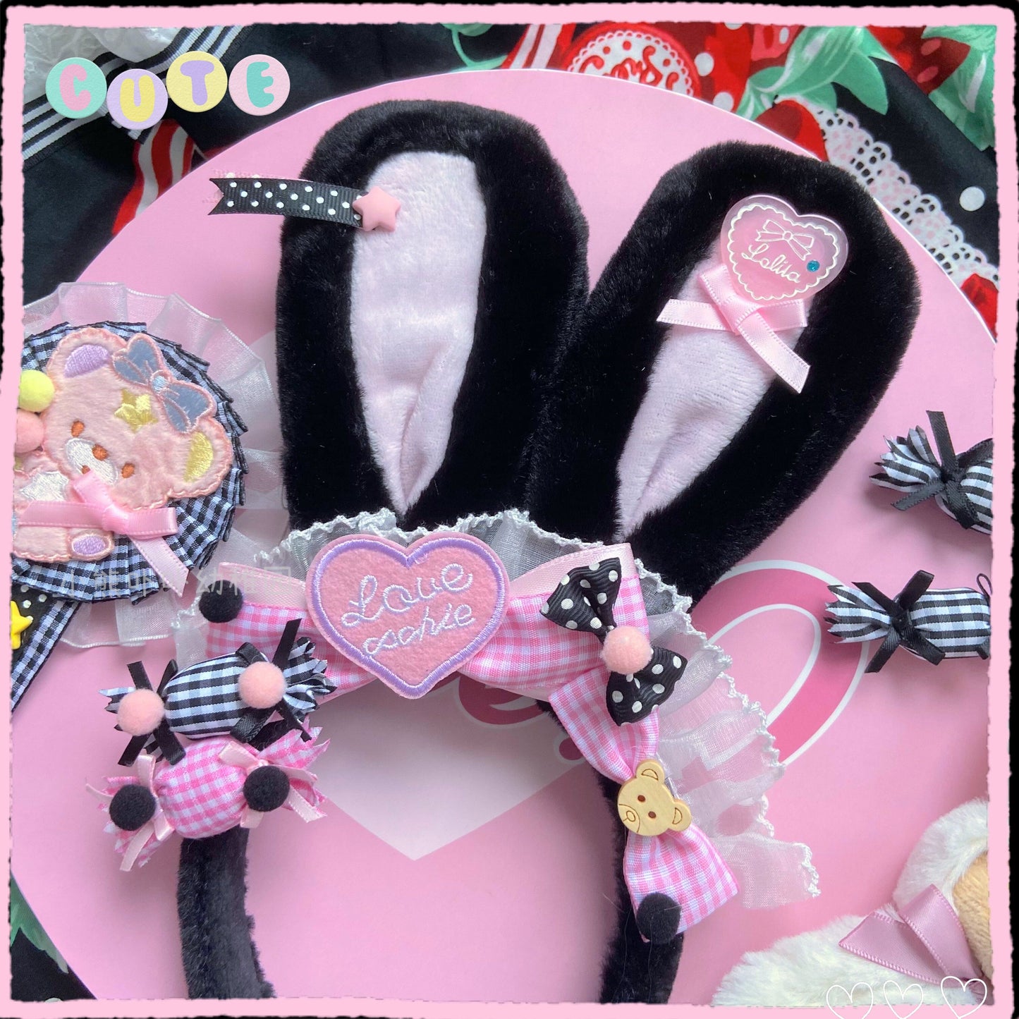 Handmade Sweet Bunny Ears KC
