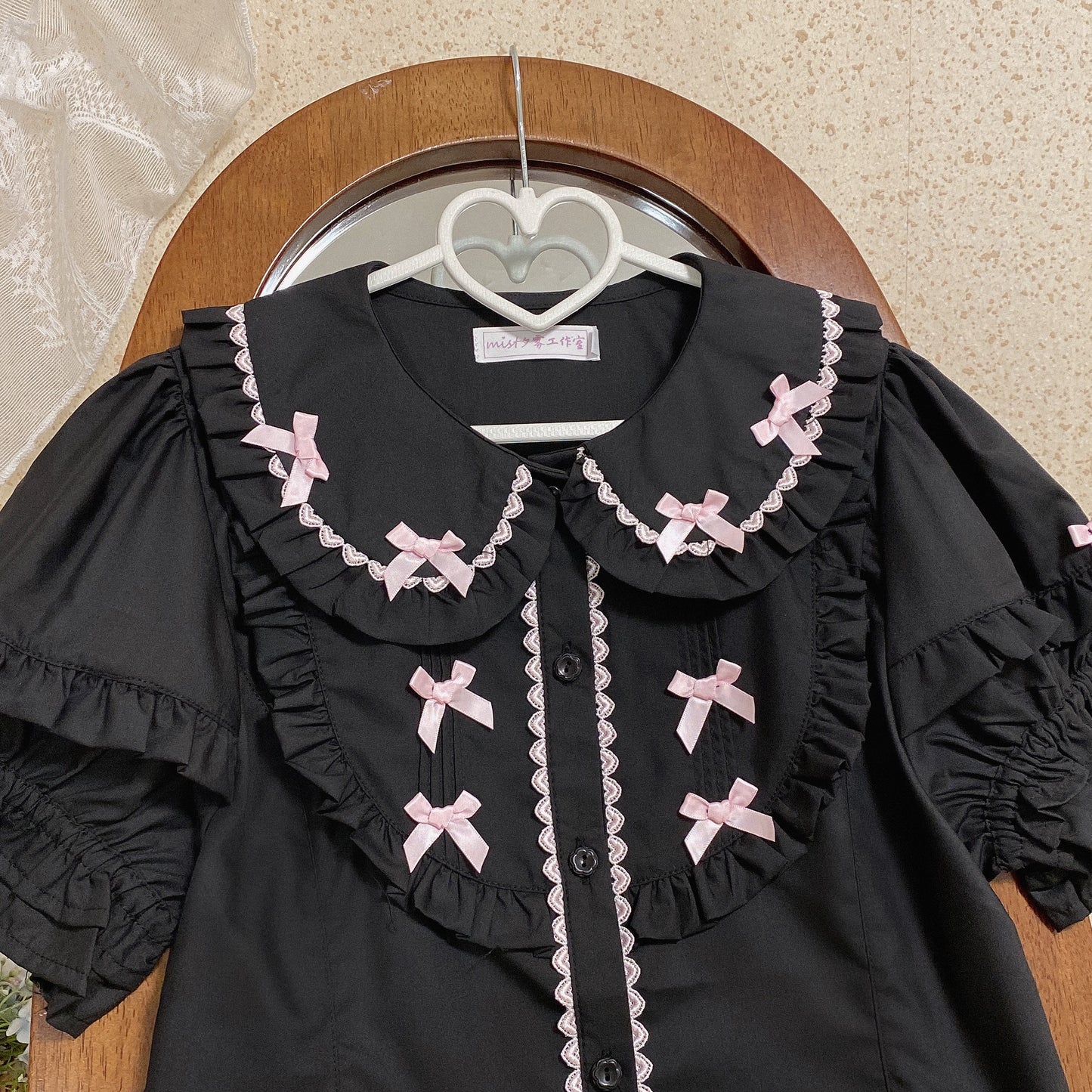 8 Clours Sweet Bubble Sleeve Blouse By Mist Studio