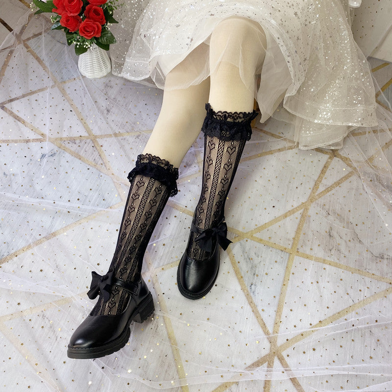 Lace-trimmed Lolita Stockings