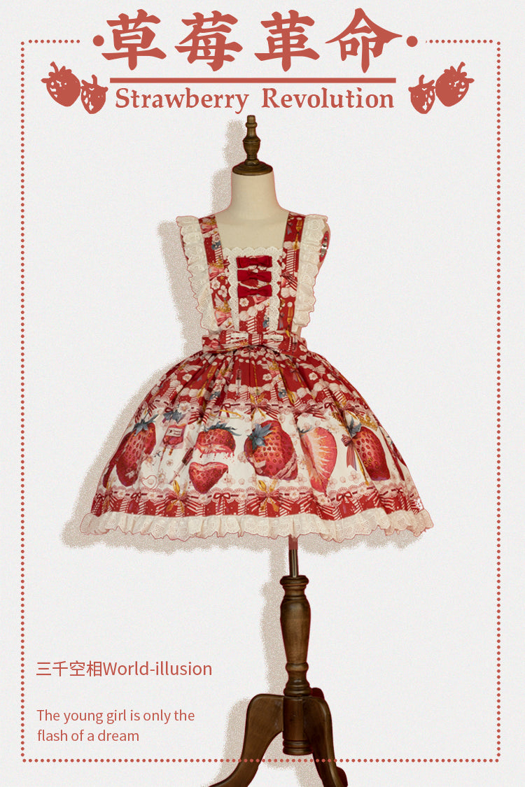 JSK & OP Dress♥Ready to Ship♥ Strawberry Revolution ♥Sweet Lolita Dress