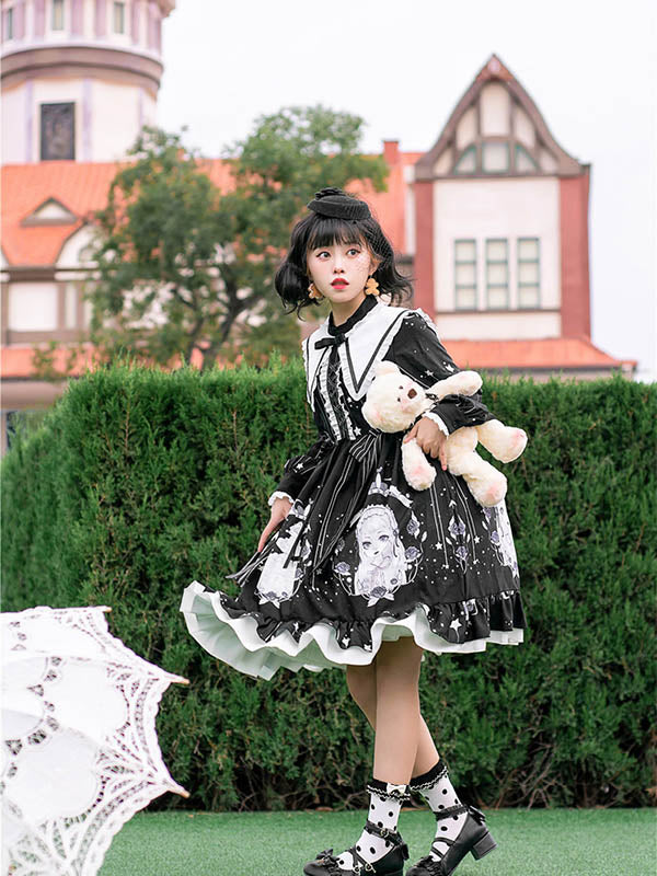 OP Dress♥Ready to Ship♥Dark Girl♥Kawaii Lolita Dress