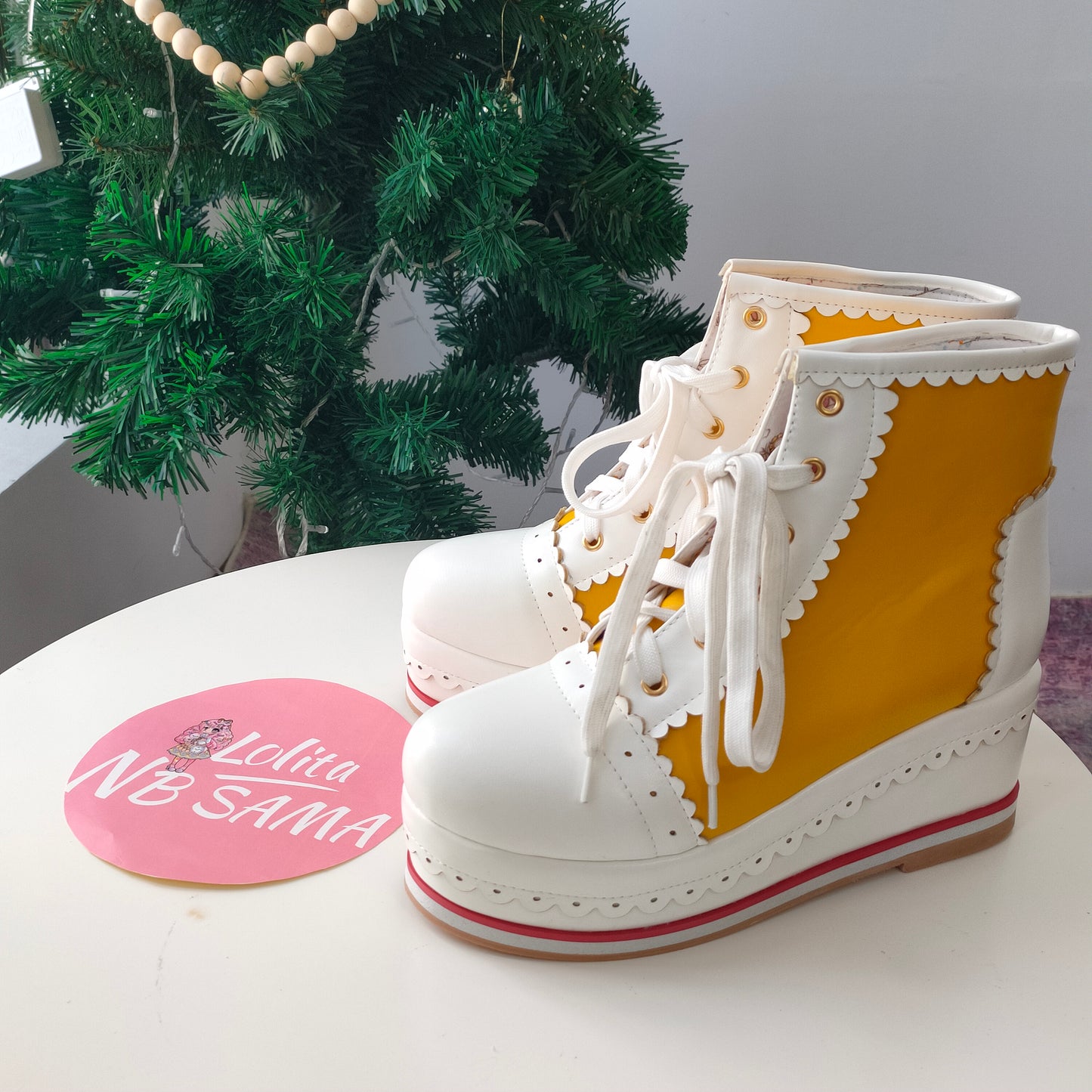 Sweet Cute Platform Lace-up Cosplay Lolita Boots