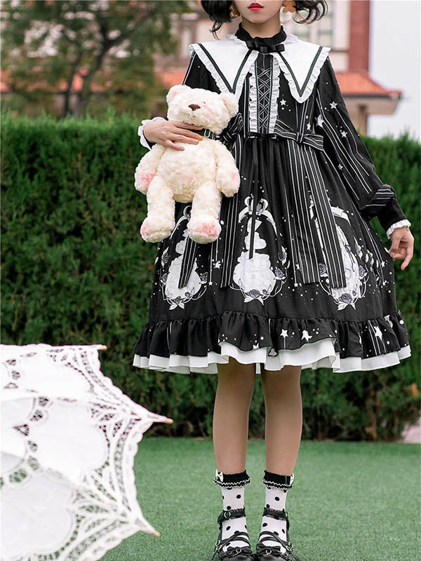 OP Dress♥Ready to Ship♥Dark Girl♥Kawaii Lolita Dress