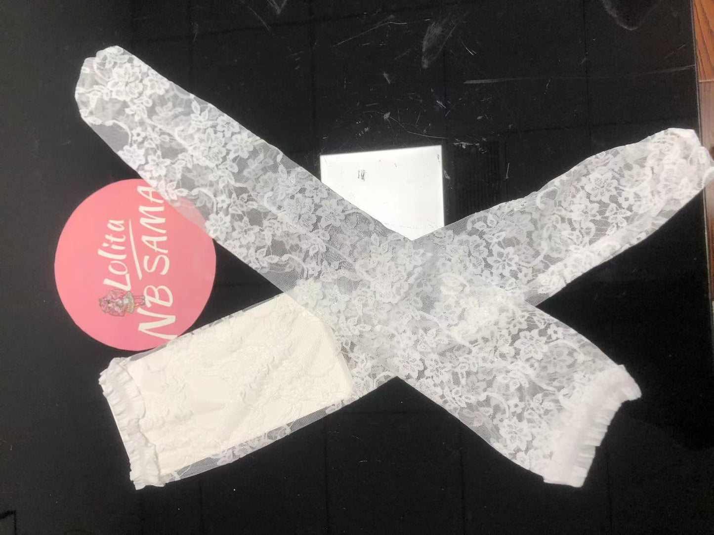 White Lace Lolita Stockings