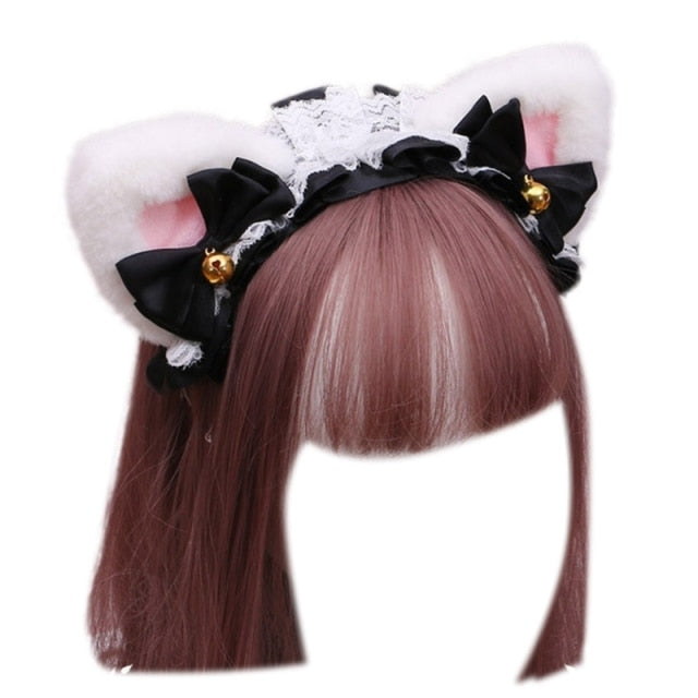 Lolita Cosplay Animal Headband Plush Cat Ears