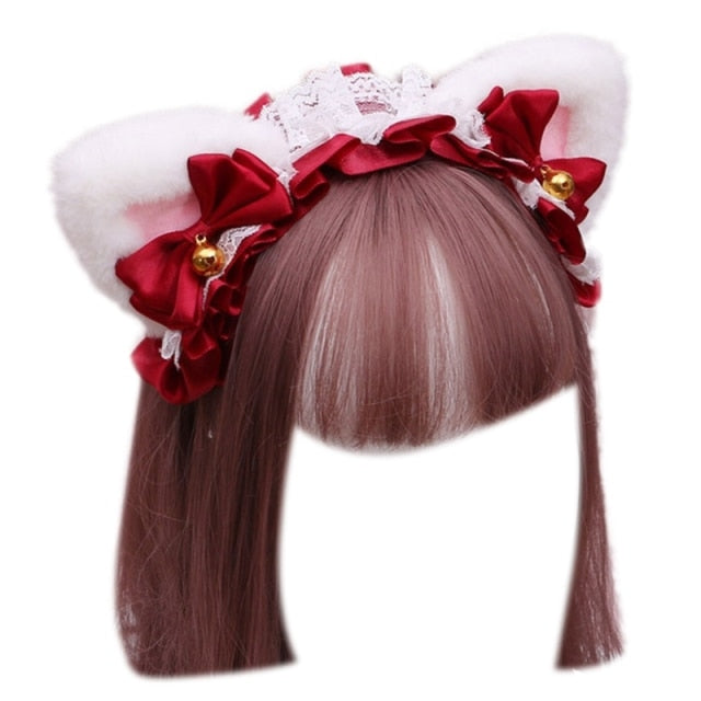 Lolita Cosplay Animal Headband Plush Cat Ears