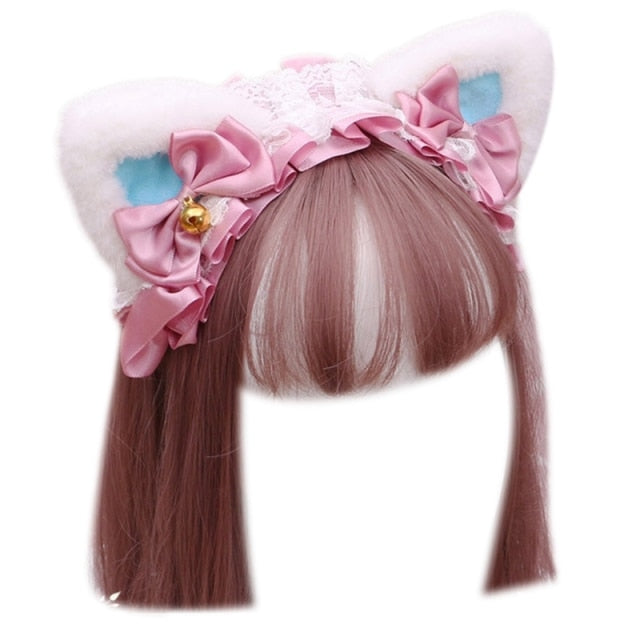 Lolita Cosplay Animal Headband Plush Cat Ears