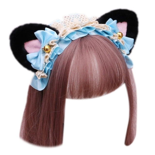 Lolita Cosplay Animal Headband Plush Cat Ears
