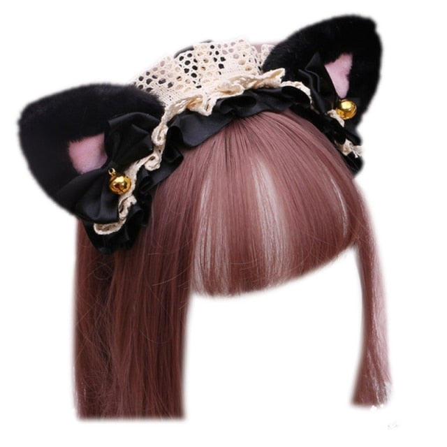 Lolita Cosplay Animal Headband Plush Cat Ears