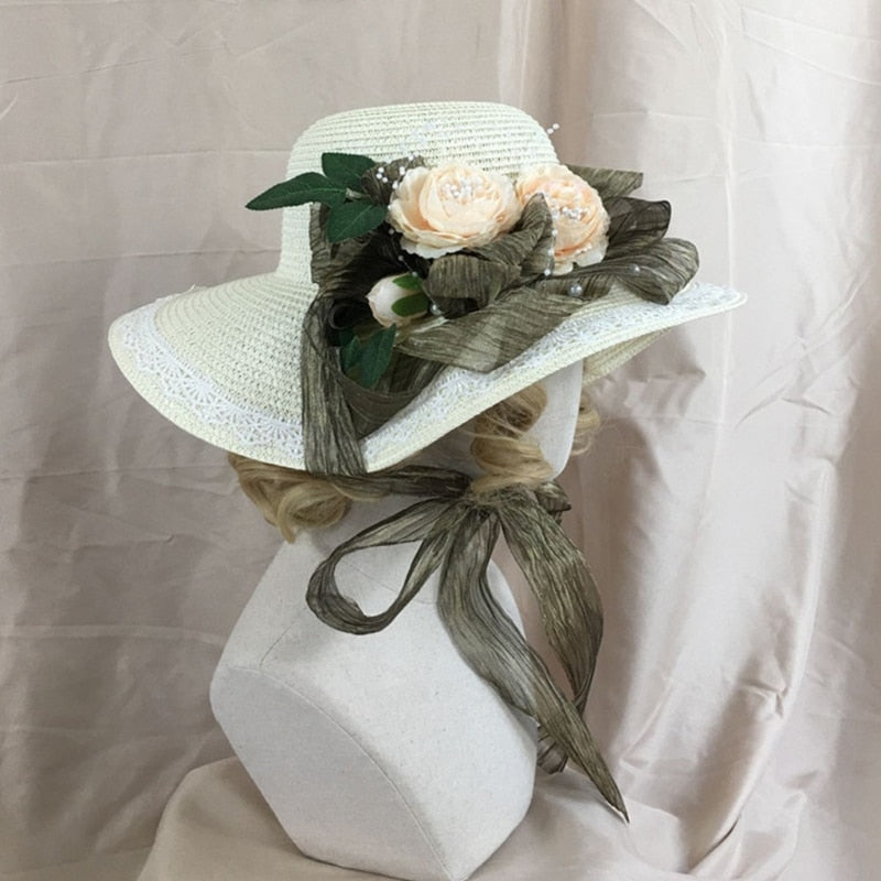 Princess Lolita Sweet Cute Lace Straw Hat