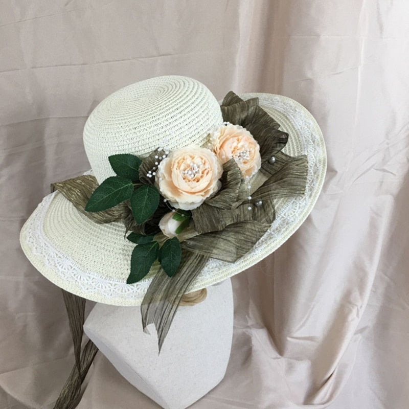 Princess Lolita Sweet Cute Lace Straw Hat