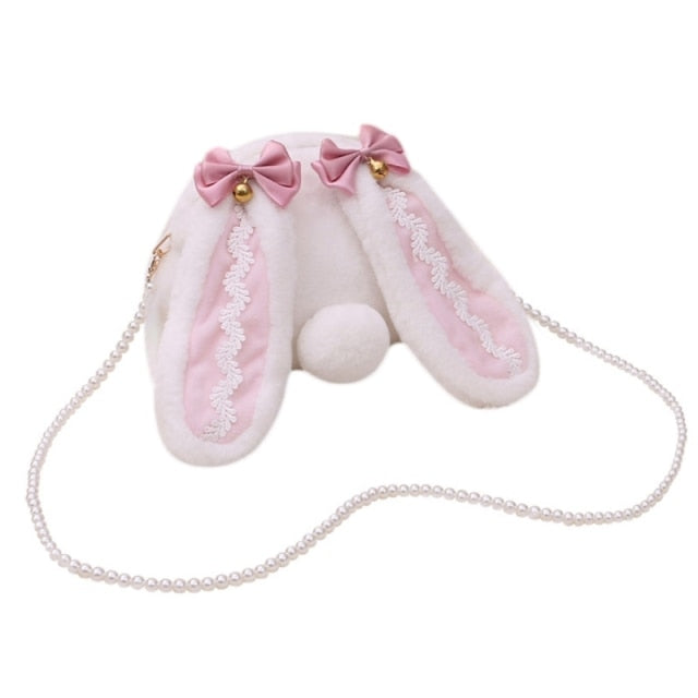 Lolita Cute Plush Rabbit Lop Ears Crossbody Bag