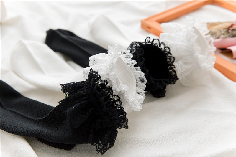 Lolita Lace Socking Sweet Retro Frilly Ruffle Cotton Princess Socks