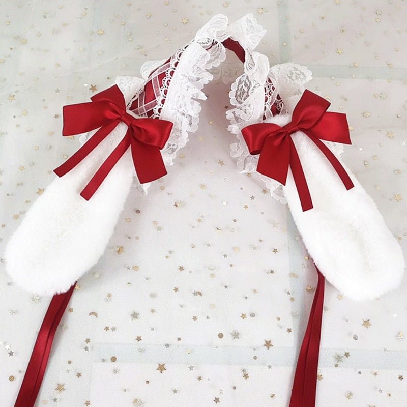 Anime Lolita Bunny Ears Hairband Sweet Bow