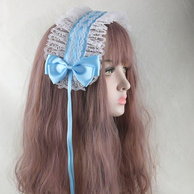 Lolita Dimensional Lace Trim Bowknot Hairpin