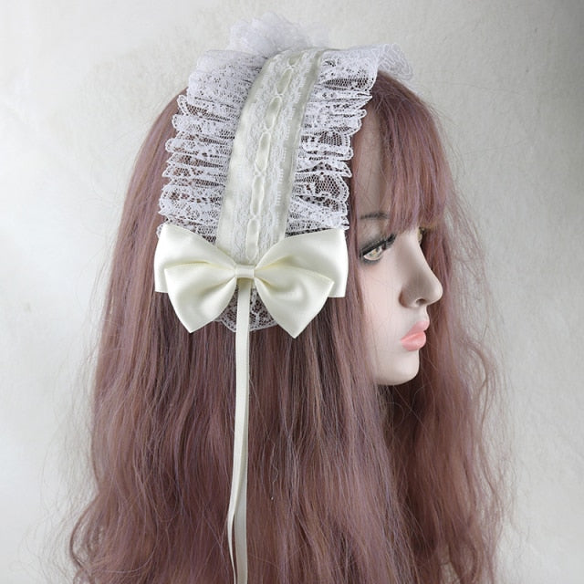 Lolita Dimensional Lace Trim Bowknot Hairpin