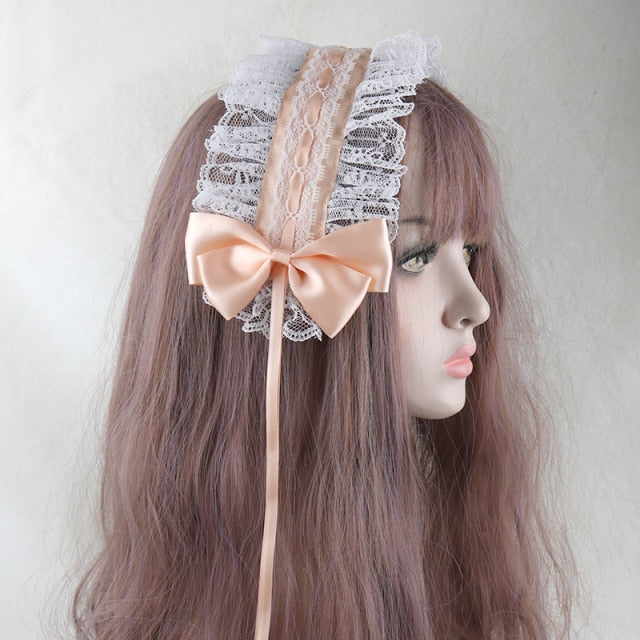 Lolita Dimensional Lace Trim Bowknot Hairpin