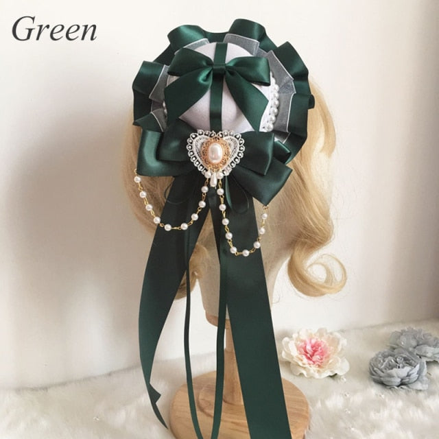 Sweet Lolita Lace Bow Hair Mini Top Hat
