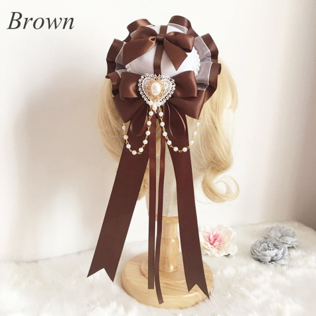 Sweet Lolita Lace Bow Hair Mini Top Hat