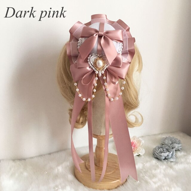 Sweet Lolita Lace Bow Hair Mini Top Hat