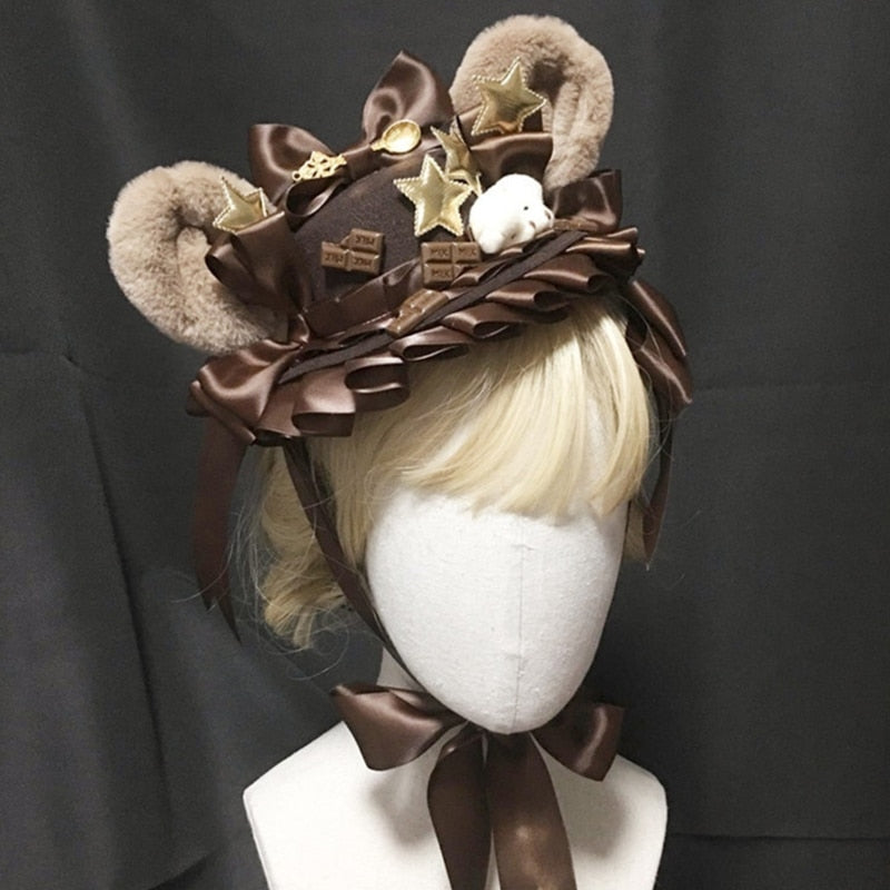 Sweet Lolita Ribbon Bow Mini Top Hat